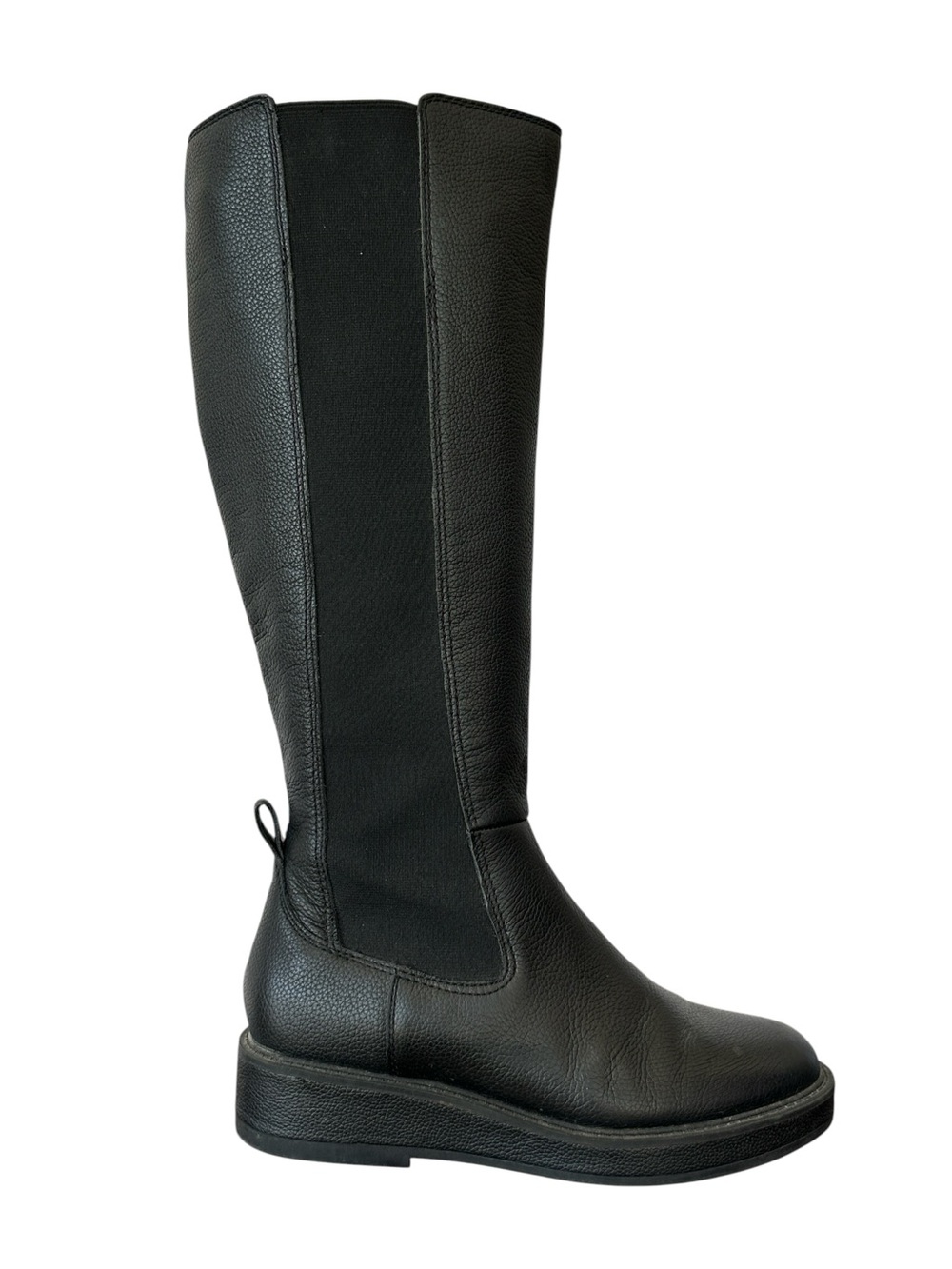 Dolce Vita Eamon H2O Waterproof Knee-High Chelsea Boots Buttery Black Leather 7